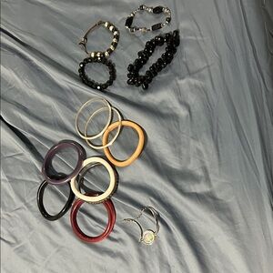 Chic Multi-Color Bangle and Bracelet Set